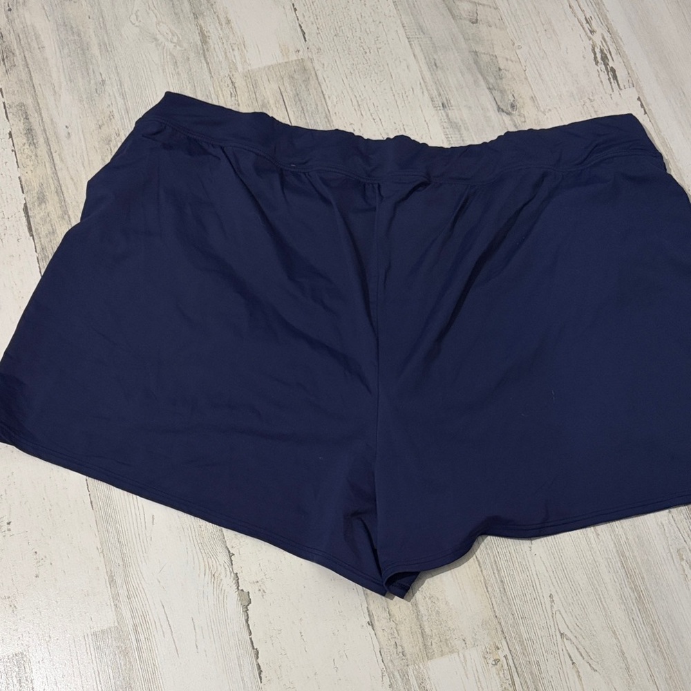 Lands' End Women's Deep Blue Swim Shorts - Picture 2 of 8